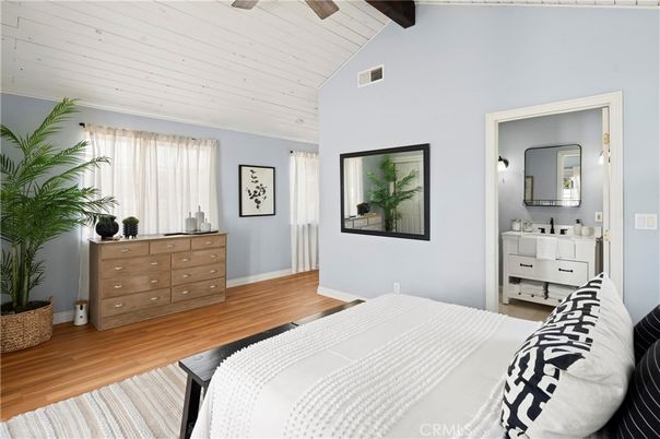 Bedroom, Interior, Wooden Beams, Wooden Ceilings, Wood Texture Flooring