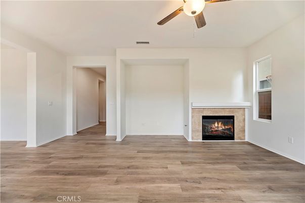 Empty room, Fireplace, Interior, Wood Texture Flooring