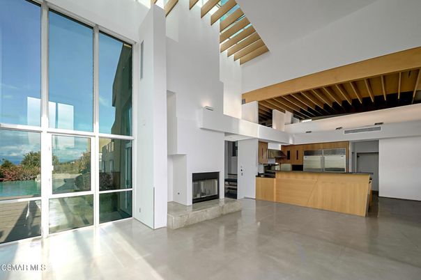 Empty room, Fireplace, Interior, Kitchen, Wooden Beams