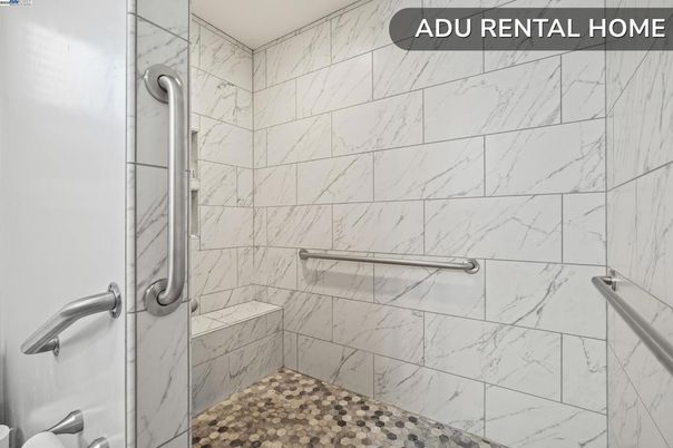 Bathroom, Glass Shower, Interior, Marble Walls