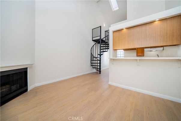 Fireplace, Interior, Recessed Lighting, Wood Texture Flooring