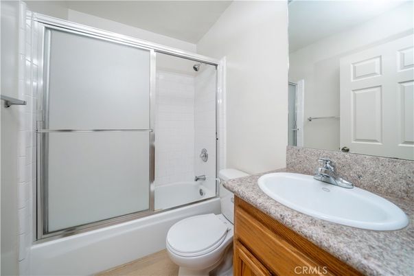 Bathroom, Glass Shower, Interior, Wood Texture Flooring