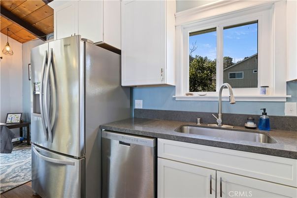Interior, Kitchen, Pendant Lights, Stainless Steel Appliances, Wooden Ceilings, Wood Texture Flooring