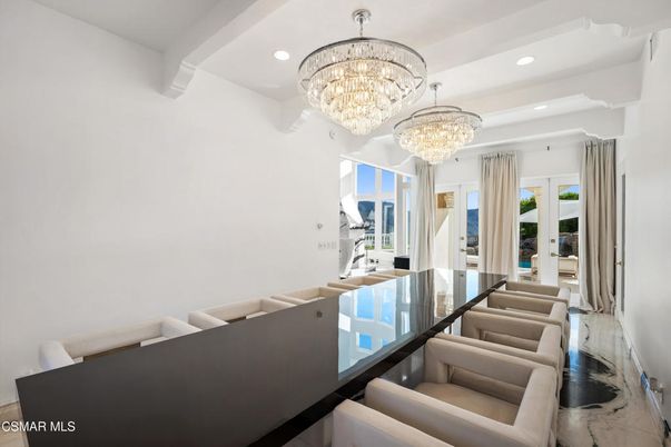 Chandelier, Dining room, Interior, Recessed Lighting