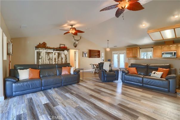 Dining room, Interior, Kitchen, Living room, Pendant Lights, Recessed Lighting, Wood Texture Flooring