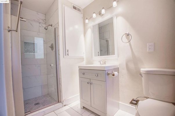 Bathroom, Glass Shower, Interior, Marble Walls
