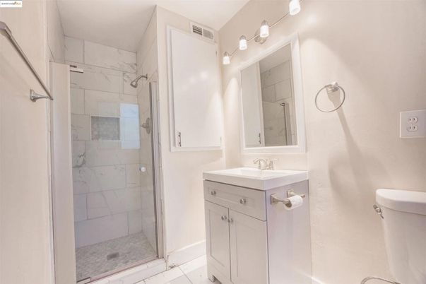 Bathroom, Glass Shower, Interior, Marble Walls