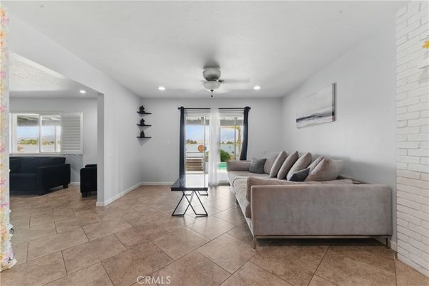 Interior, Living room, Recessed Lighting, Stone Walls