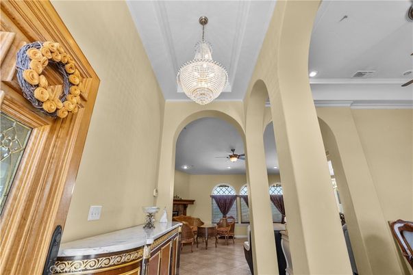 Chandelier, Interior, Recessed Lighting
