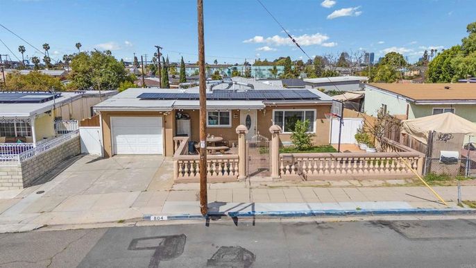 Attached, Exterior, Facade, Solar Panels, None