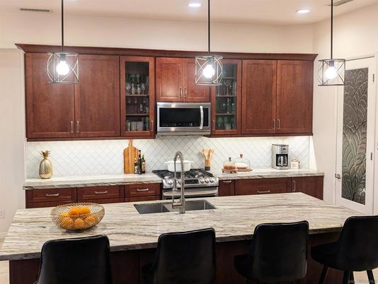 Interior, Kitchen, Pendant Lights, Recessed Lighting, Stainless Steel Appliances