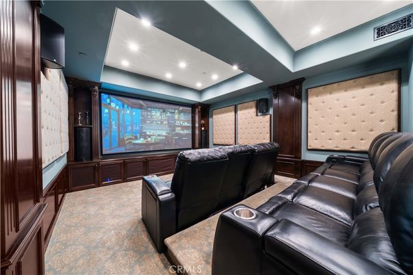 Home Theatre Room, Interior, Projection Screen, Recessed Lighting, Theatre Room