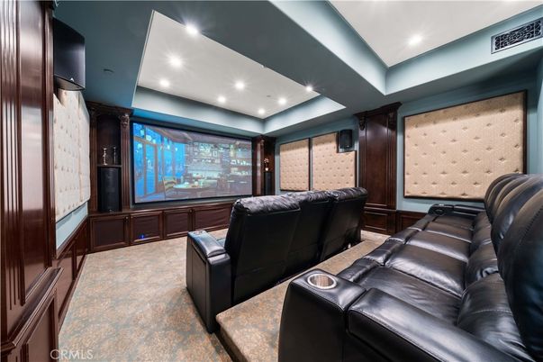 Home Theatre Room, Interior, Projection Screen, Recessed Lighting, Theatre Room