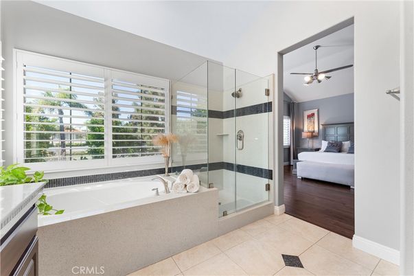 Bathroom, Bedroom, Glass Shower, Interior, Wood Texture Flooring