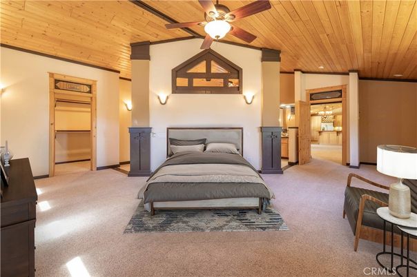 Bedroom, Interior, Wooden Ceilings