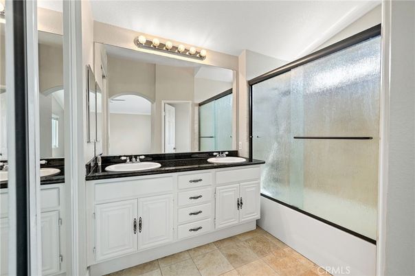 Bathroom, Dual Sink Vanities, Glass Shower, Interior