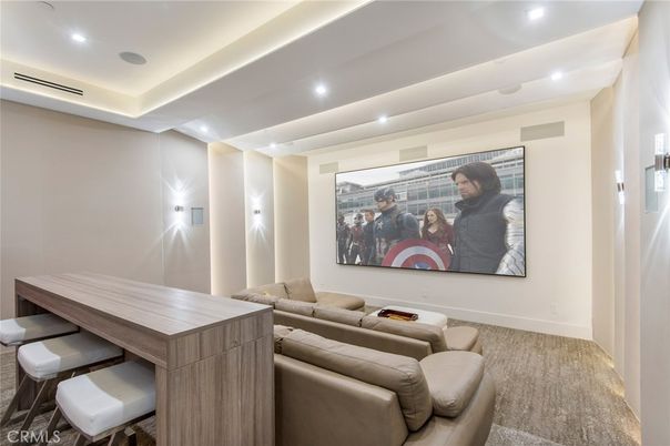 Home Theatre Room, Interior, Projection Screen, Recessed Lighting, Theatre Room
