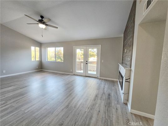 Empty room, Fireplace, Interior, Wood Texture Flooring
