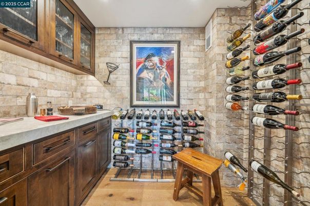 Interior, Recessed Lighting, Stone Walls, Wine Storage