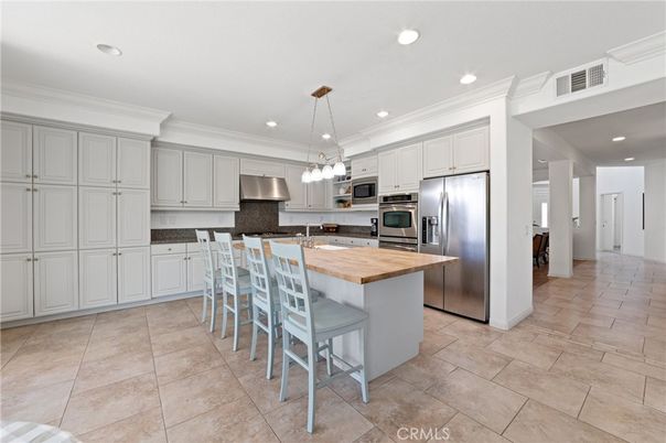 Interior, Kitchen, Pendant Lights, Recessed Lighting, Stainless Steel Appliances