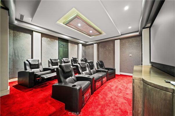 Home Theatre Room, Interior, Projection Screen, Recessed Lighting, Theatre Room