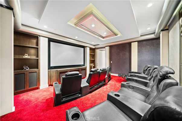 Home Theatre Room, Interior, Projection Screen, Recessed Lighting, Theatre Room