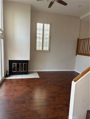 Empty room, Fireplace, Interior, Wood Texture Flooring
