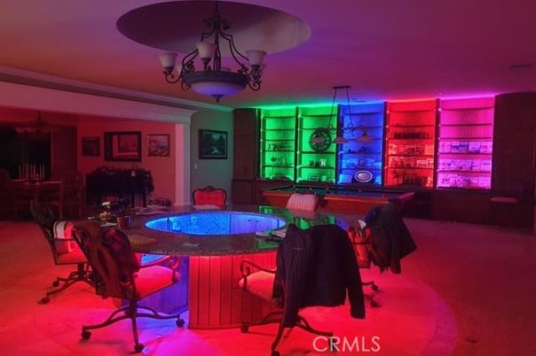 Chandelier, Game Room, Interior