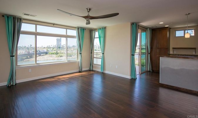Empty room, Interior, Pendant Lights, Recessed Lighting, Wood Texture Flooring