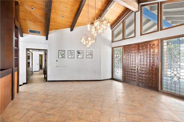 Chandelier, Interior, Wooden Beams, Wooden Ceilings