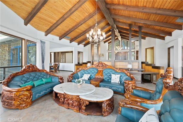 Chandelier, Interior, Living room, Wooden Beams, Wooden Ceilings
