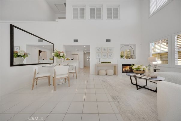 Dining room, Fireplace, Interior, Kitchen, Living room, Recessed Lighting