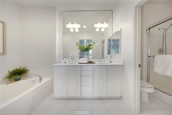 Bathroom, Dual Sink Vanities, Glass Shower, Interior