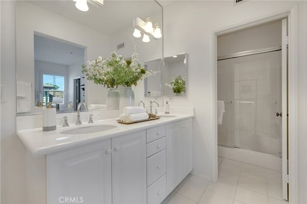 Bathroom, Dual Sink Vanities, Glass Shower, Interior