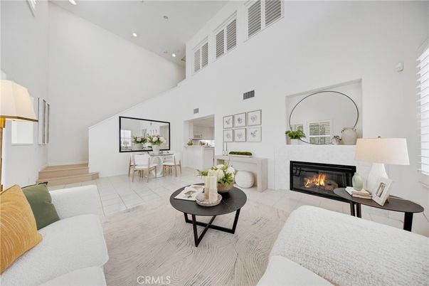Dining room, Fireplace, Interior, Living room, Recessed Lighting