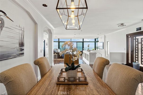 Dining room, Interior, Living room, Pendant Lights, Water, Wood Texture Flooring