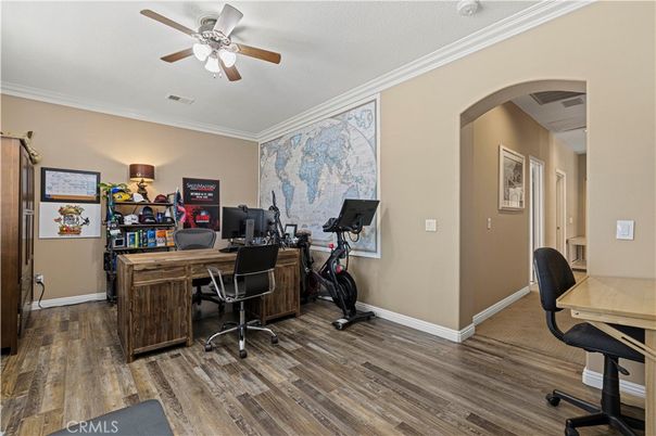 Fitness Equipment, Home Office, Interior, Wood Texture Flooring