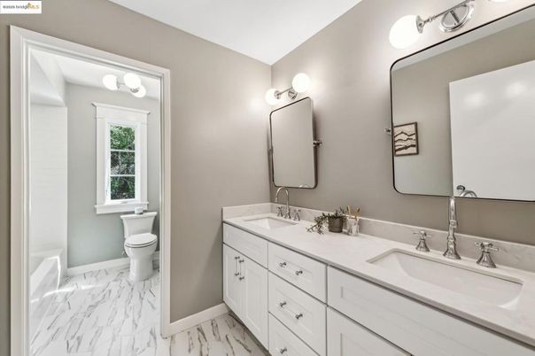 Bathroom, Dual Sink Vanities, Interior, Marble