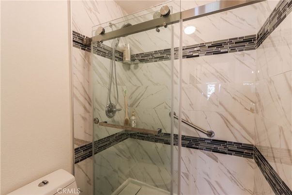 Bathroom, Glass Shower, Interior, Marble Walls