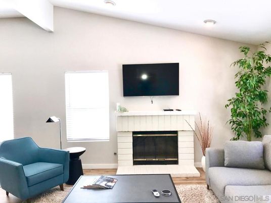 Fireplace, Interior, Recessed Lighting, Wood Texture Flooring