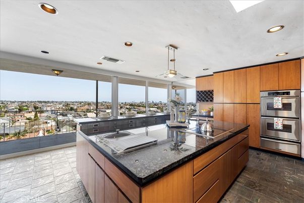 Interior, Kitchen, Pendant Lights, Recessed Lighting, Stainless Steel Appliances