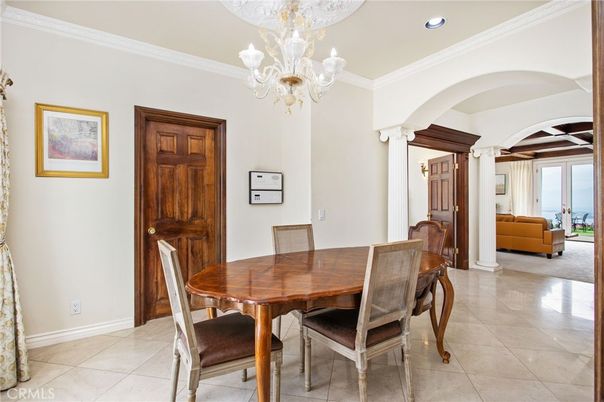 Chandelier, Dining room, Interior, Recessed Lighting