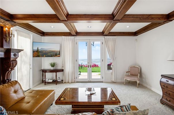 Interior, Living room, Recessed Lighting, Wooden Beams