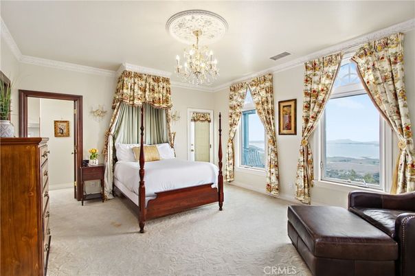 Bedroom, Chandelier, Interior