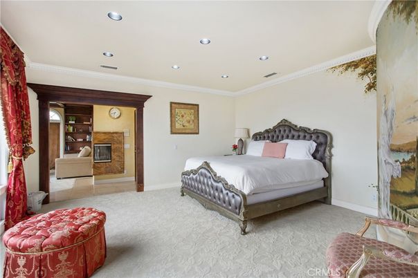 Bedroom, Fireplace, Interior, Recessed Lighting