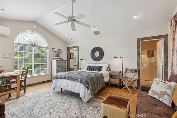 Bedroom, Home Office, Interior, Recessed Lighting, Wood Texture Flooring