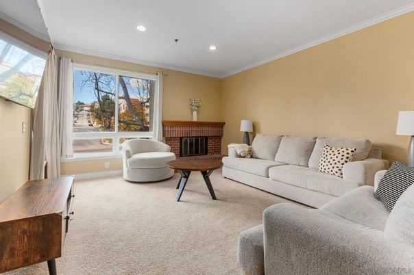 Fireplace, Interior, Living room, Recessed Lighting
