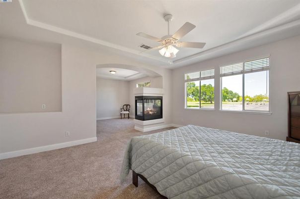 Bedroom, Fireplace, Interior