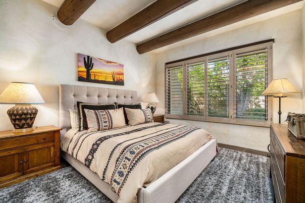 Bedroom, Interior, Wooden Beams