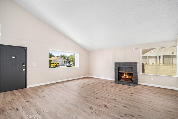 Empty room, Fireplace, Interior, Wood Texture Flooring